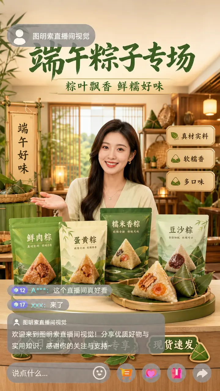 端午粽子直播间