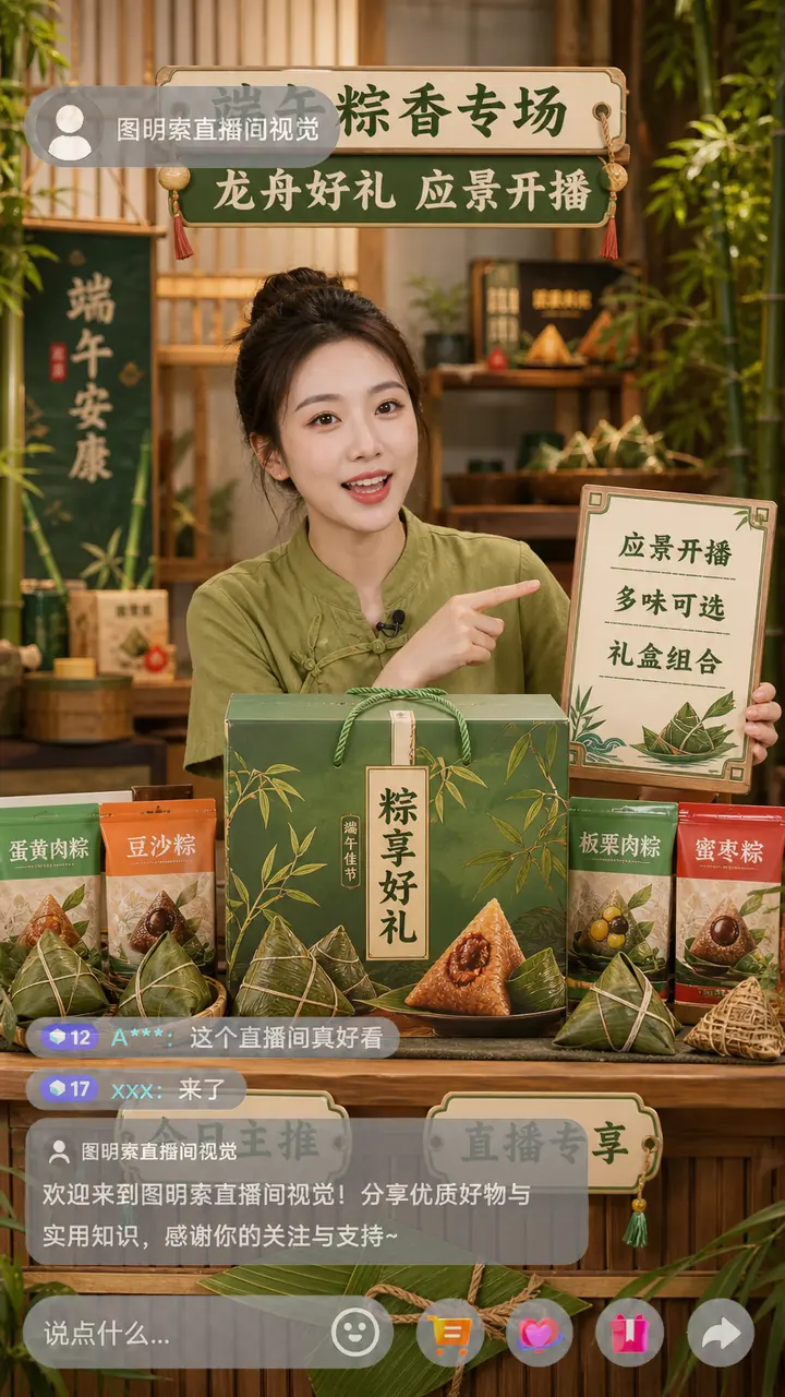 端午粽礼直播场景